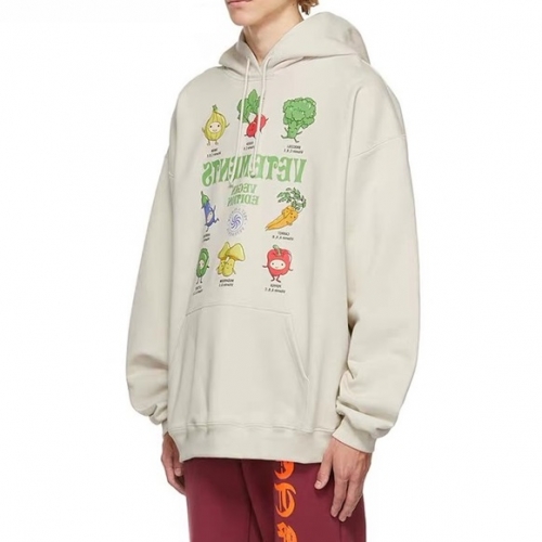 ヴェトモンユニセックスオーバーサイズコットンフーディt0169グレー