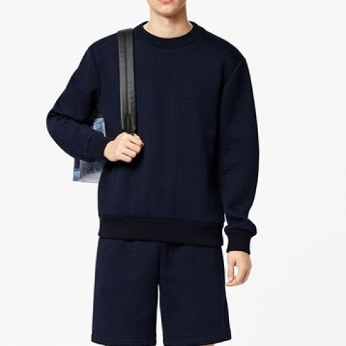 ルイヴィトンユニセックスカジュアルコットンスウェットシャツu03561ネイビー