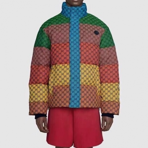 グッチユニセックスカジュアルダウン両面パディングc04043ブルー