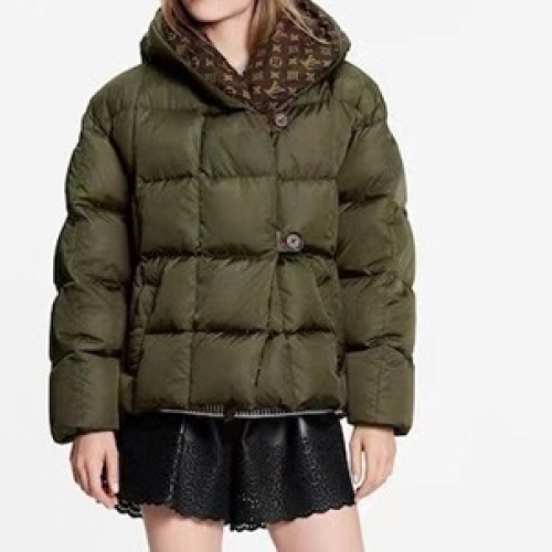 ルイヴィトンレディースダックダウンパディングu03564カーキ
