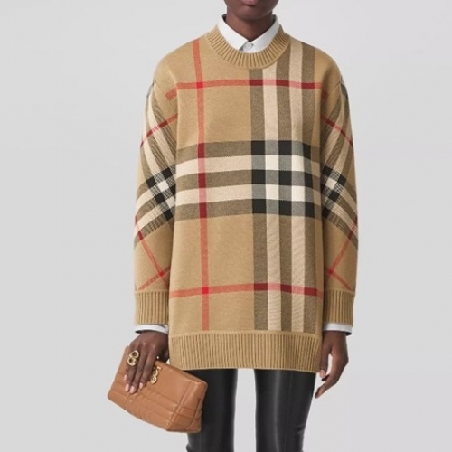 バーバリーメンズヴィンテージポロウールセーターr04086キャメル