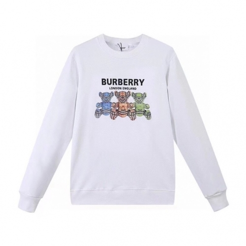 バーバリーユニセックスカジュアルコットンスウェットシャツr04088ホワイト