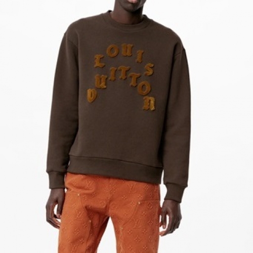ルイヴィトンユニセックスカジュアルコットンスウェットシャツu03566ブラウン