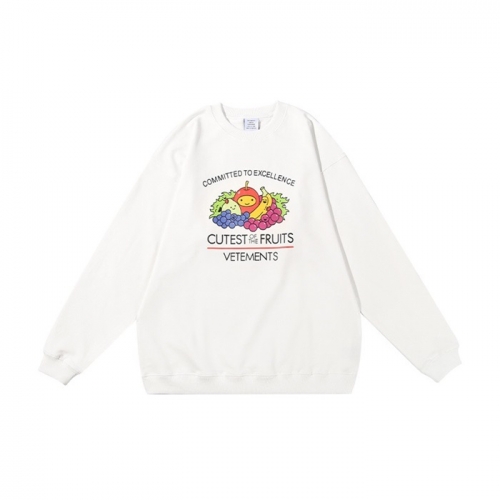 ヴェトモンユニセックスプリント長袖Tシャツt0174ホワイト