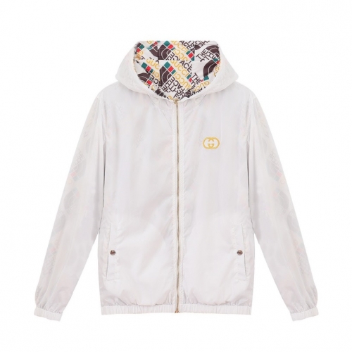 グッチメンズカジュアル両面ジャケットc03815ホワイト