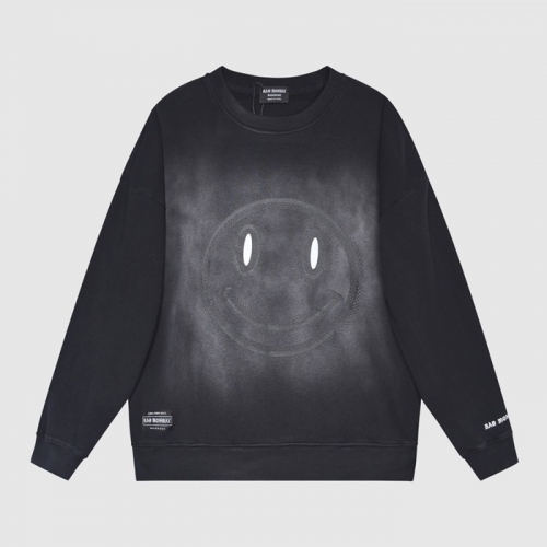 バッドマンデーユニセックスオーバーサイズコットンスウェットシャツd0028ブラック