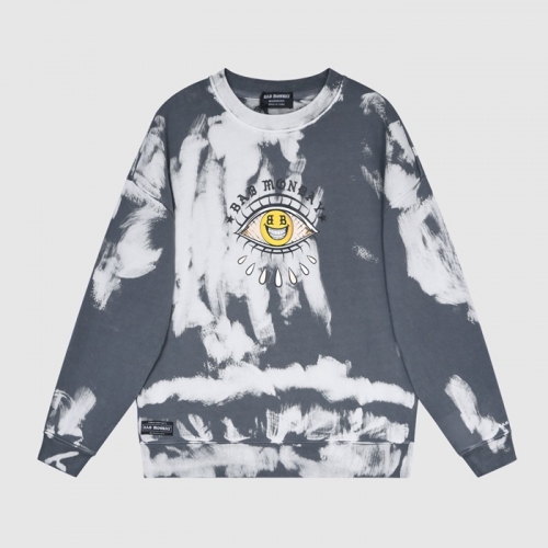 バッドマンデーユニセックスオーバーサイズコットンスウェットシャツd0030グレー