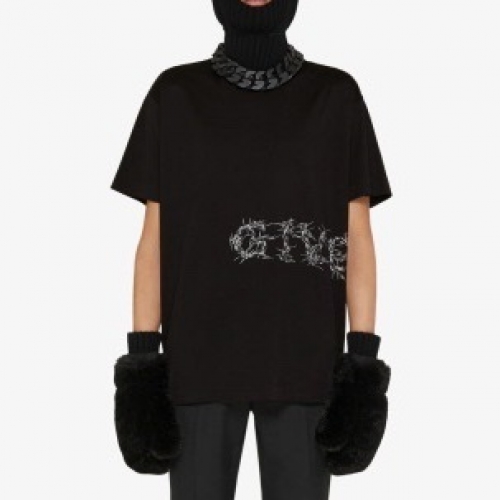 ジバンシィメンズコットン半袖Tシャツv0546ブラック