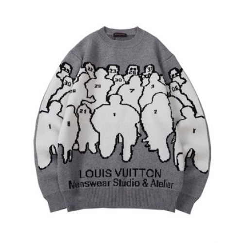 ルイヴィトンメンズカジュアルセーターu03570グレー