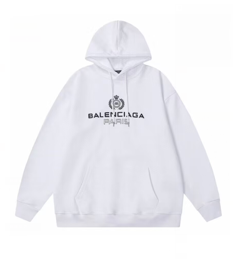 バレンシアガユニセックスコットンフーディl01180ホワイト