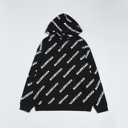 バレンシアガユニセックスコットンフーディl01183ブラック