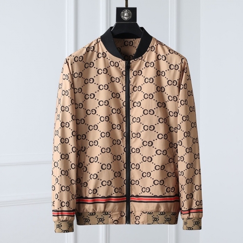 グッチメンズカジュアルウィンドブレーカージャケットc04058ブラウン