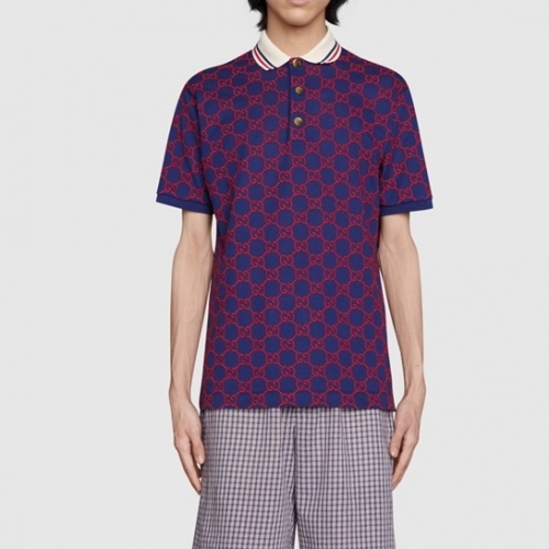 グッチユニセックス半袖Tシャツc04064ブルー