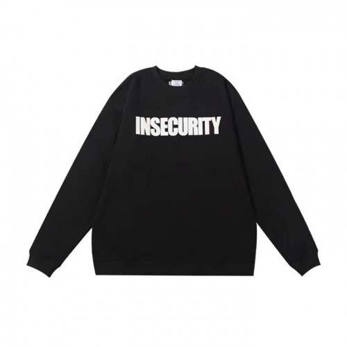 ヴェトモンユニセックスプリント長袖Tシャツt0183ブラック