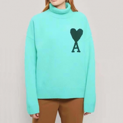 -アミユニセックスカジュアルタートルネックセーター0189グリーン