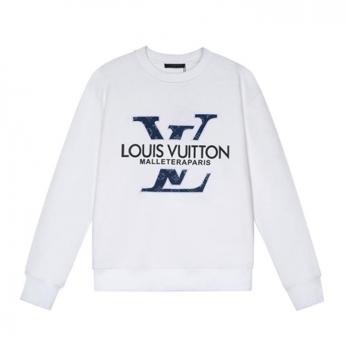 ルイヴィトンユニセックスカジュアルコットンスウェットシャツu03578ホワイト