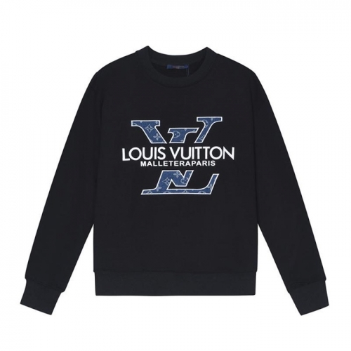 ルイヴィトンユニセックスカジュアルコットンスウェットシャツu03579ブラック