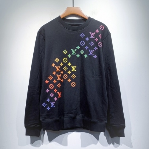 ルイヴィトンユニセックスカジュアルコットンスウェットシャツu03581ブラック