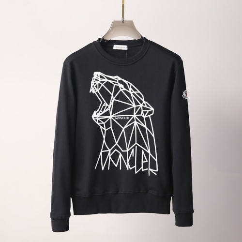 モンクレールメンズカジュアルコットン長袖Tシャツc02266ブラック