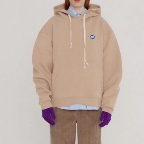 メンズミニマルコットンフーディe0046ブラック