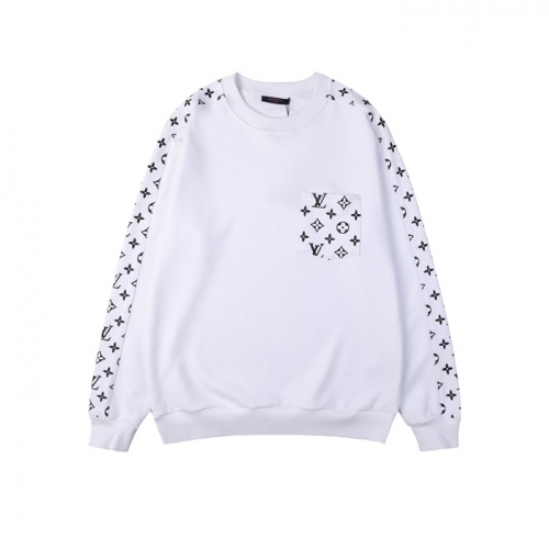 ルイヴィトンユニセックスカジュアルコットンスウェットシャツu03589ホワイト