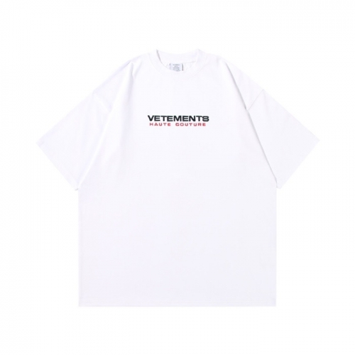 ヴェトモンユニセックスプリントオーバーサイズ半袖Tシャツt0185ホワイト