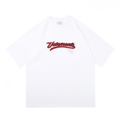 ヴェトモンユニセックスプリントオーバーサイズ半袖Tシャツt0190ホワイト