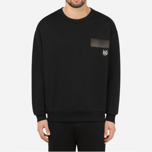 ドルチェ＆ガッバーナメンズカジュアルコットンスウェットシャツl0329ブラック