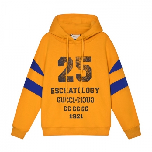 グッチユニセックスカジュアルフーディc04093イエロー
