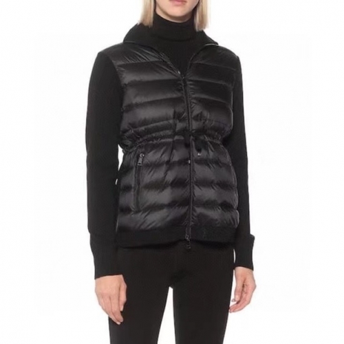 モンクレールレディースパッチモダンダウンショートパディングc02271ブラック