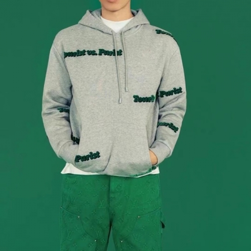 ルイヴィトンメンズカジュアルコットンフーディu03592グレー