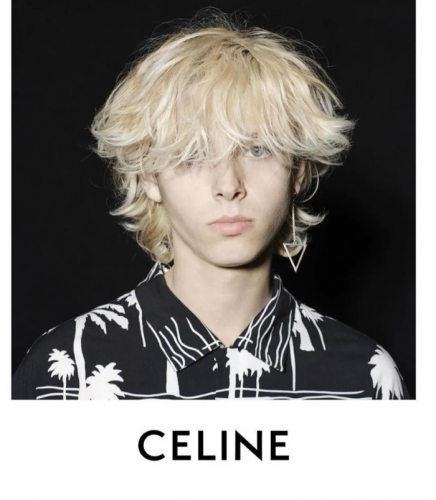 セリーヌメンズブラックシャツドレスシャツl160