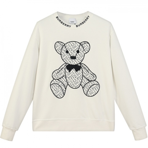 バーバリーユニセックスカジュアルコットンスウェットシャツr04123ホワイト