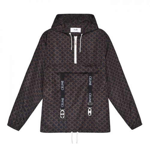 セリーヌユニセックスコットンフーディl0161ブラック