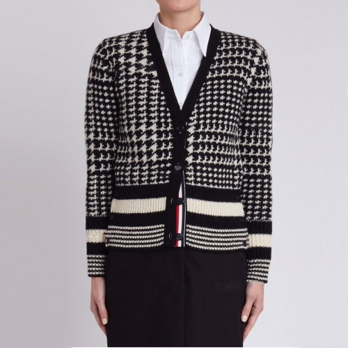 トムブラウンユニセックスストラップネックカーディガンm01434ブラック