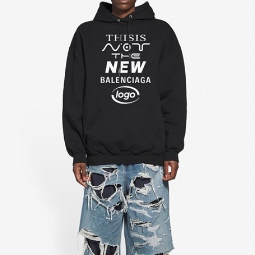 バレンシアガユニセックスコットンフーディl01192ブラック