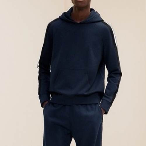 エルメスメンズカジュアルコットンフーディr0689ネイビー