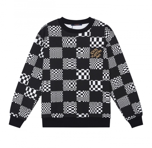 ルイヴィトンユニセックスカジュアルコットンスウェットシャツu03606ブラック