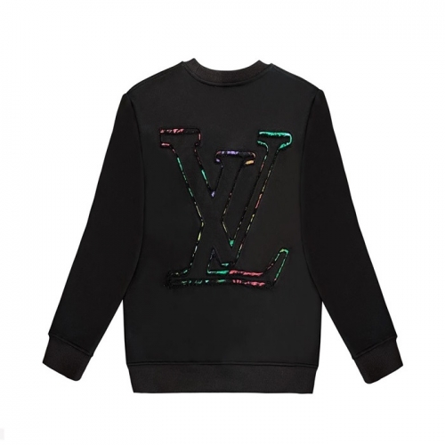 ルイヴィトンユニセックスカジュアルコットンスウェットシャツu03607ブラック