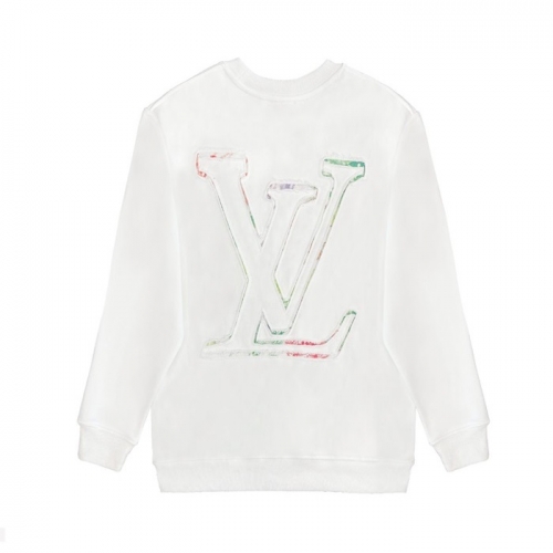 ルイヴィトンユニセックスカジュアルコットンスウェットシャツu03608ホワイト
