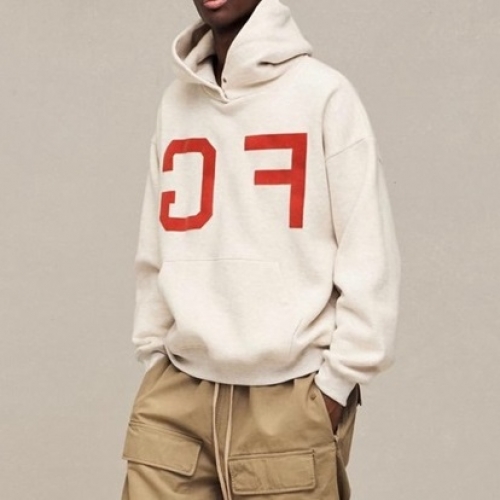 フィアオブゴッドユニセックスオーバーサイズコットンフーディa0352グレー