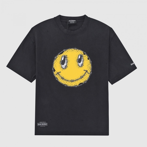 バッドマンデーユニセックスオーバーサイズコットン半袖Tシャツd0034グレー