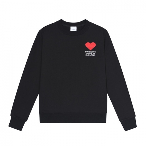 バーバリーユニセックスカジュアルコットンスウェットシャツr04136ブラック