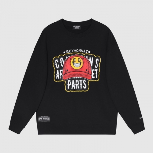 バッドマンデーユニセックスコットンスウェットシャツd0037ブラック