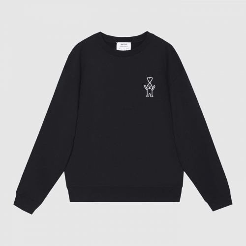 --アミメンズコットンスウェットシャツ0204ブラック