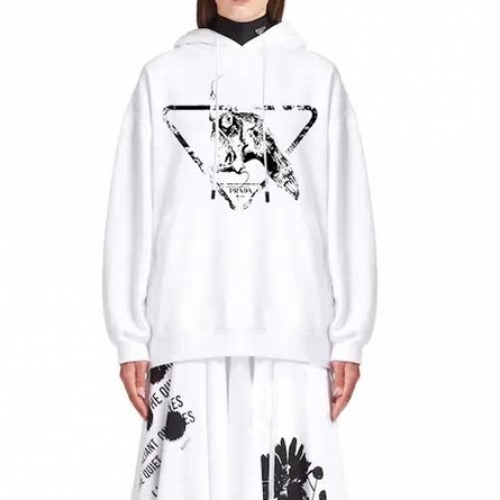 プラダメンズカジュアルコットンフーディa02412ホワイト