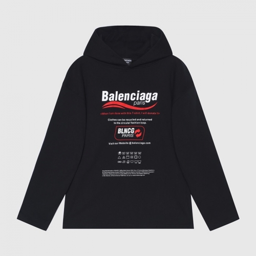 バレンシアガユニセックスコットンフーディl01198ブラック