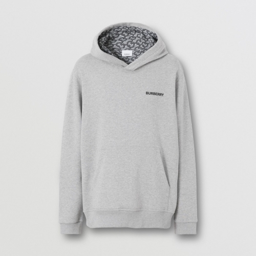 バーバリーメンズカジュアルコットンフーディr04138グレー