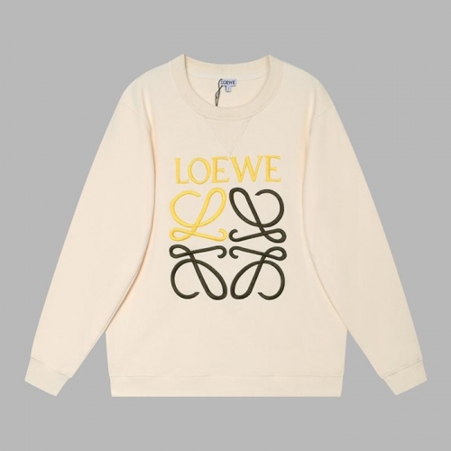 -ロエベメンズクルーネック長袖Tシャツe0501アイボリー