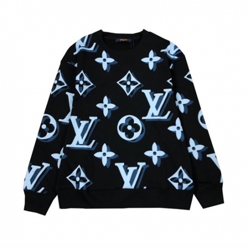 ルイヴィトンユニセックスカジュアルコットンスウェットシャツu03616ブラック